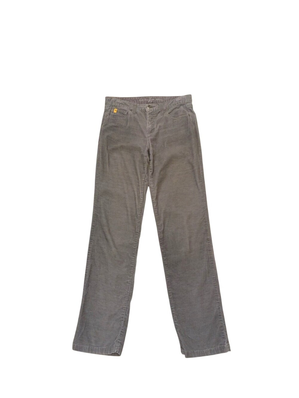 Second Denim Yoga Jeans Gray Corduroy Straight Leg Pants Womens 28 Made Canada